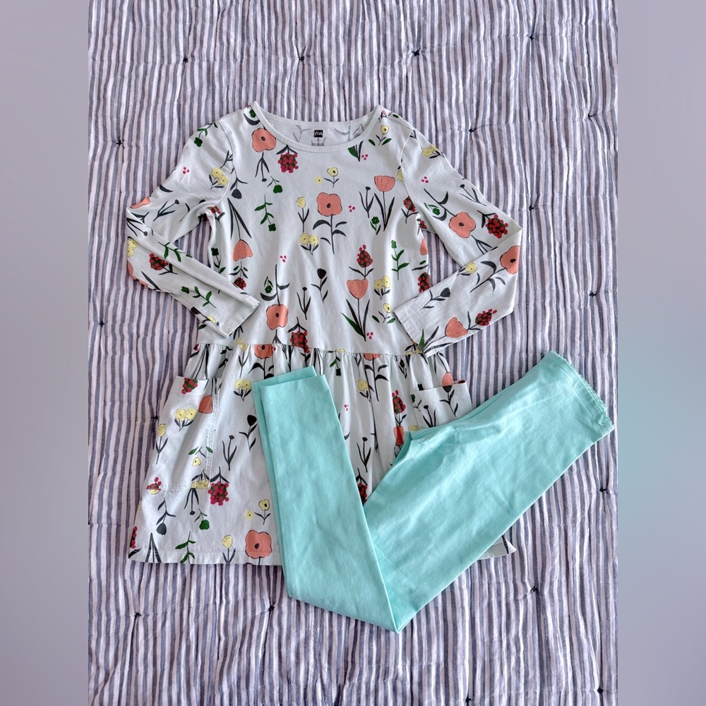 Girls Size 12 Tea Dress and Pants Set